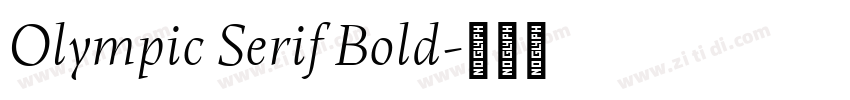 Olympic Serif Bold字体转换